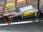 Left hand Acrylic ErgoDonk Zero solenoid cover plate attached with 16mm M2 female-female standoffs