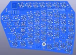 Ergodonk Zero PCB 3d rendering